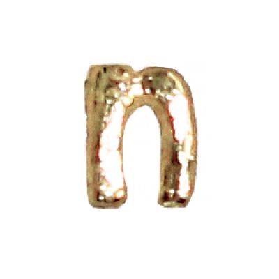 Wachsbuchstabe Echtwachs "n" 8mm gold