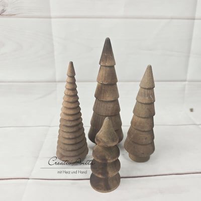 Preview: Holz-Baum braun - midi