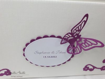 Briefbox Butterfly-Schmetterlinge zur Hochzeit - Beere