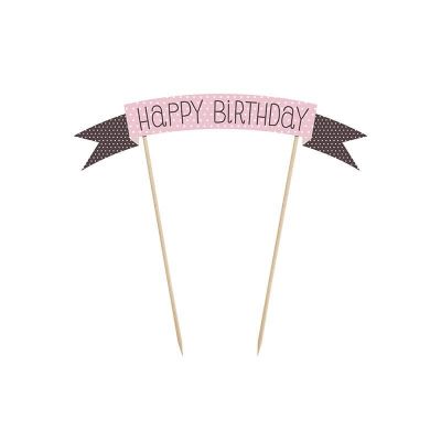 Cake Topper zum Geburtstag "Happy Birthday"