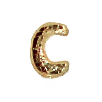 Wachsbuchstabe Echtwachs "c" 8mm gold