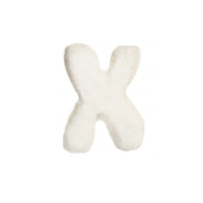 Wachsbuchstabe Echtwachs "x" 8mm weiß