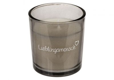 Preview: Kerze im Glas, Lieblingsmensch beige