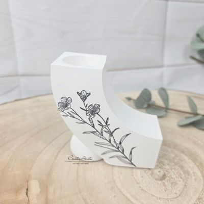 Kerzenhalter für Stabkerzen -schwarz-