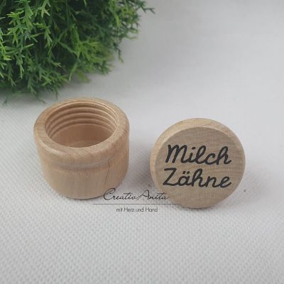 Milchzahndose aus Holz