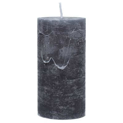 Rustikkerze durchgefärbt ANTHRAZIT 120x68 mm