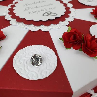 Schachteltorte zur Diamantenen Hochzeit oder Rubinhochzeit - Geschenk