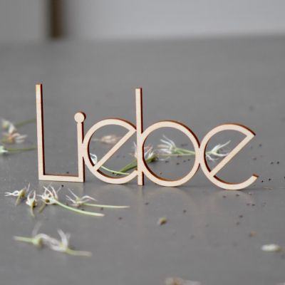 Lasercut Schriftzug -Liebe-