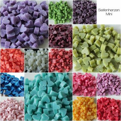 Preview: 50 Stück Schafmilchseifen-Seifenherzen LAVENDEL-LIMONE - Gastgeschenk - Hochzeit