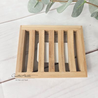 Seifenschale aus Bambus eckig