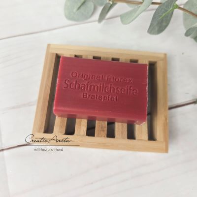 Preview: Seifenschale aus Bambus eckig