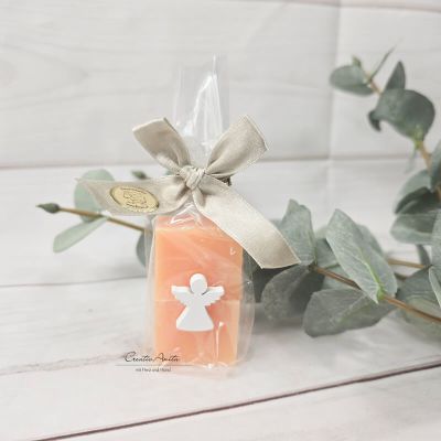 Seifengeschenk - Weihnachtsgeschenk - Seifenstücke fruchtige Orange mit Engel dekoriert