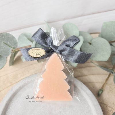 Tannenbaum aus Schafmilchseife - Weihnachtsbaum - verpackt - QUITTE - braun