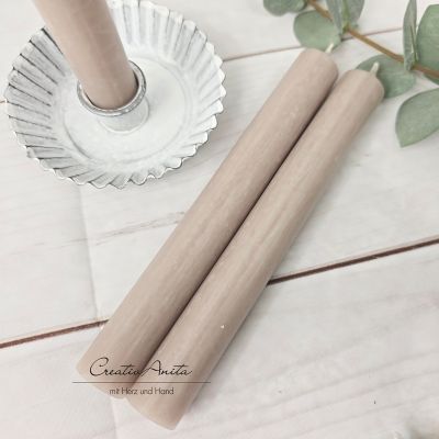 Stabkerze -Taupe-