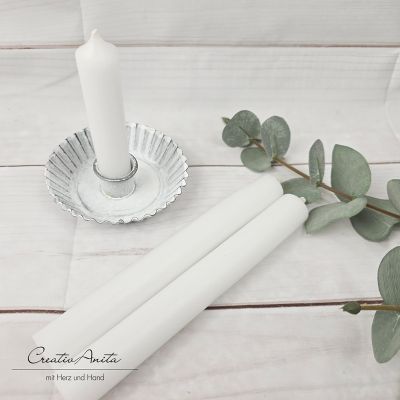Stabkerze -Weiß-
