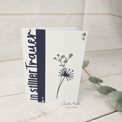 Trauerkarte Kondolenzkarte Beileidskarte -In stiller Trauer-