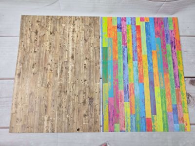 Variokarton Holz -BUNT- DIN A4