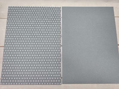 Fotokarton - Designkarton -KLEINE FISCHE- grau-blau, DIN A4