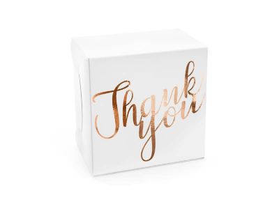 Kuchenbox - Verpackungsbox -Thank you- rosegold