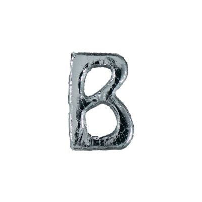 Wachsbuchstabe Echtwachs "B" 8mm silber