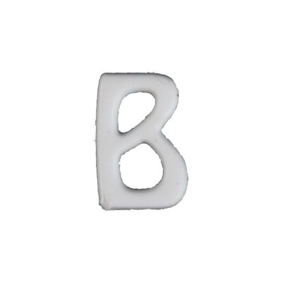 Wachsbuchstabe Echtwachs "B" 8mm weiß