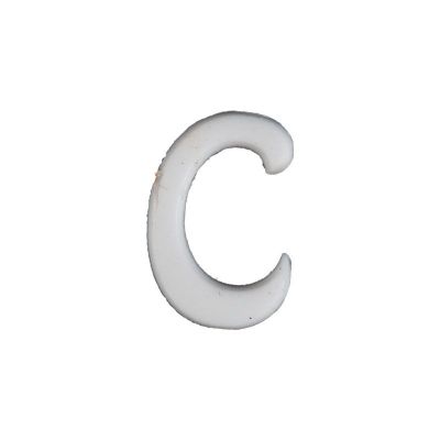 Wachsbuchstabe Echtwachs "C" 8mm weiß