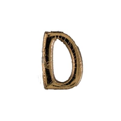 Wachsbuchstabe Echtwachs "D" 8mm gold