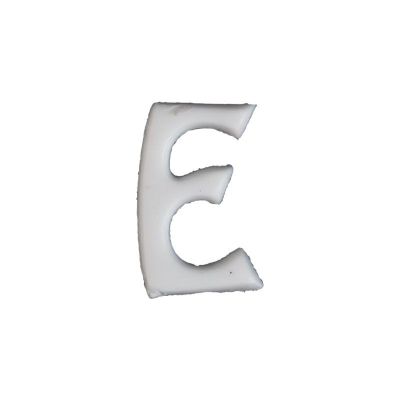 Wachsbuchstabe Echtwachs "E" 8mm weiß