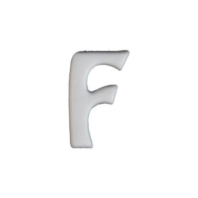 Wachsbuchstabe Echtwachs "F" 8mm weiß