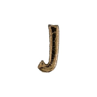 Wachsbuchstabe Echtwachs "J" 8mm gold