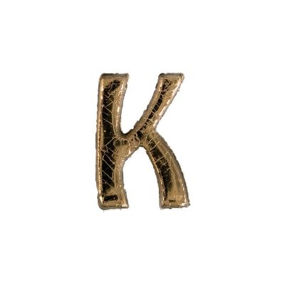 Wachsbuchstabe Echtwachs "K" 8mm gold