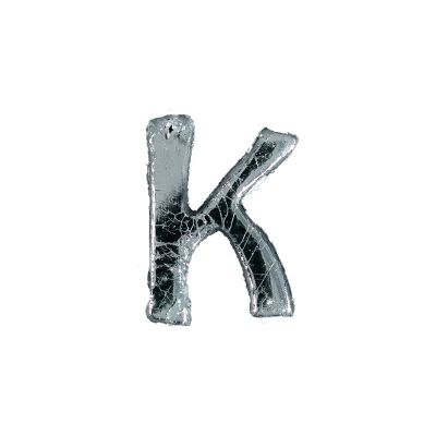Wachsbuchstabe Echtwachs "K" 8mm silber