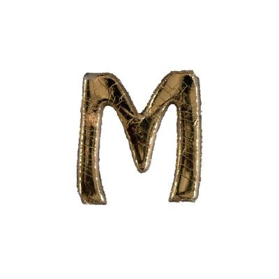 Wachsbuchstabe Echtwachs "M" 8mm gold