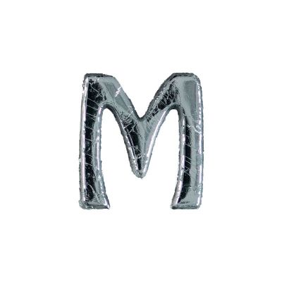 Wachsbuchstabe Echtwachs "M" 8mm silber
