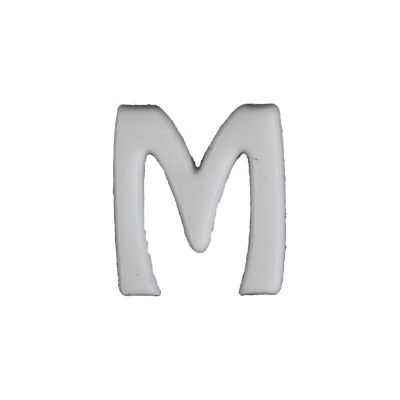 Wachsbuchstabe Echtwachs "M" 8mm weiß