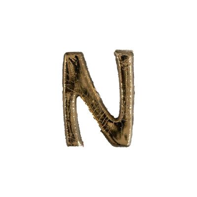 Wachsbuchstabe Echtwachs "N" 8mm gold