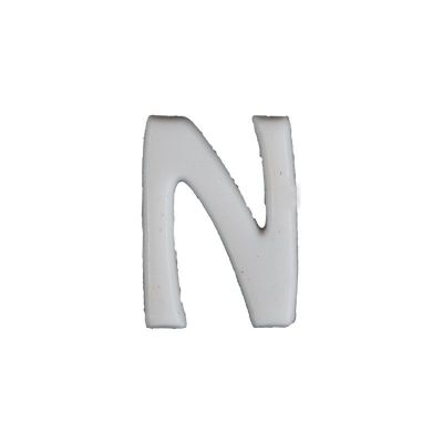 Wachsbuchstabe Echtwachs "N" 8mm weiß