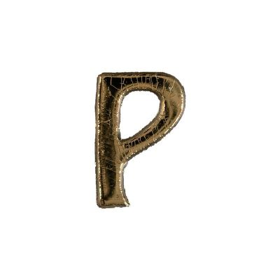 Wachsbuchstabe Echtwachs "P" 8mm gold