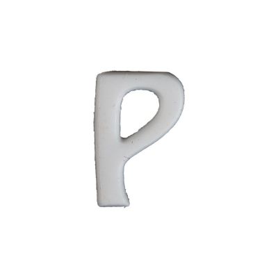 Wachsbuchstabe Echtwachs "P" 8mm weiß