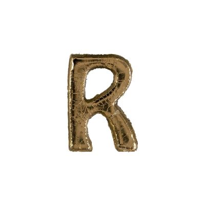 Wachsbuchstabe Echtwachs "R" 8mm gold