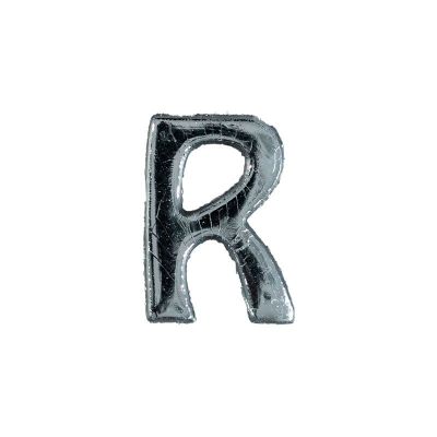 Wachsbuchstabe Echtwachs "R" 8mm silber