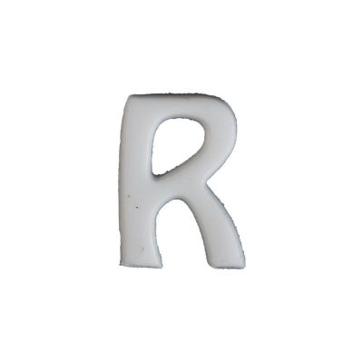 Wachsbuchstabe Echtwachs "R" 8mm weiß