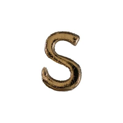 Wachsbuchstabe Echtwachs "S" 8mm gold