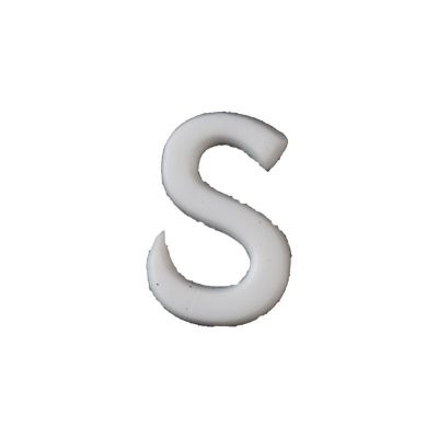 Wachsbuchstabe Echtwachs "S" 8mm weiß