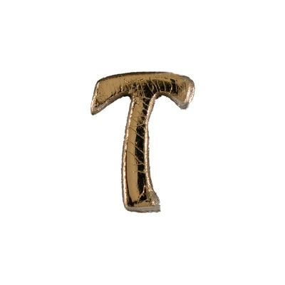 Wachsbuchstabe Echtwachs "T" 8mm gold