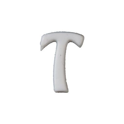 Wachsbuchstabe Echtwachs "T" 8mm weiß