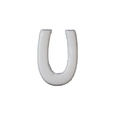 Wachsbuchstabe Echtwachs "U" 8mm weiß