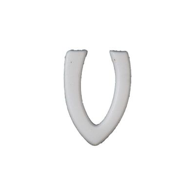 Wachsbuchstabe Echtwachs "V" 8mm weiß