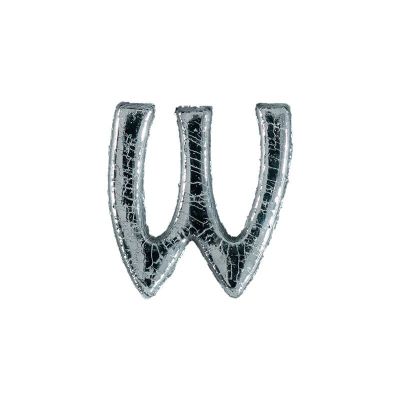 Wachsbuchstabe Echtwachs "W" 8mm silber