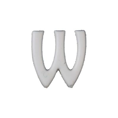 Wachsbuchstabe Echtwachs "W" 8mm weiß